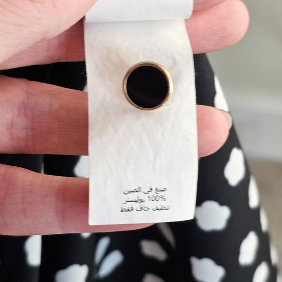 Kate Spade Cloud Dot White and Black Polka Dot Blouse Sz S - Picture 8 of 8